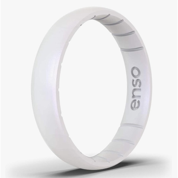 Enso Rings Thin Birthstone Silicone Ring moonstone size 8 - Picture 1 of 3